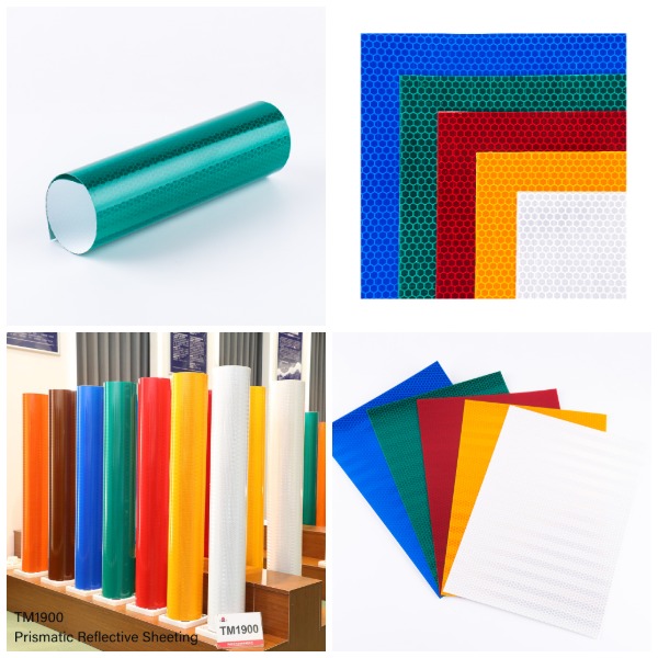 Feuille réfléchissante prismatique haute intensité TM1900 (verte) Feuille réfléchissante prismatique haute intensité TM1900 (verte)