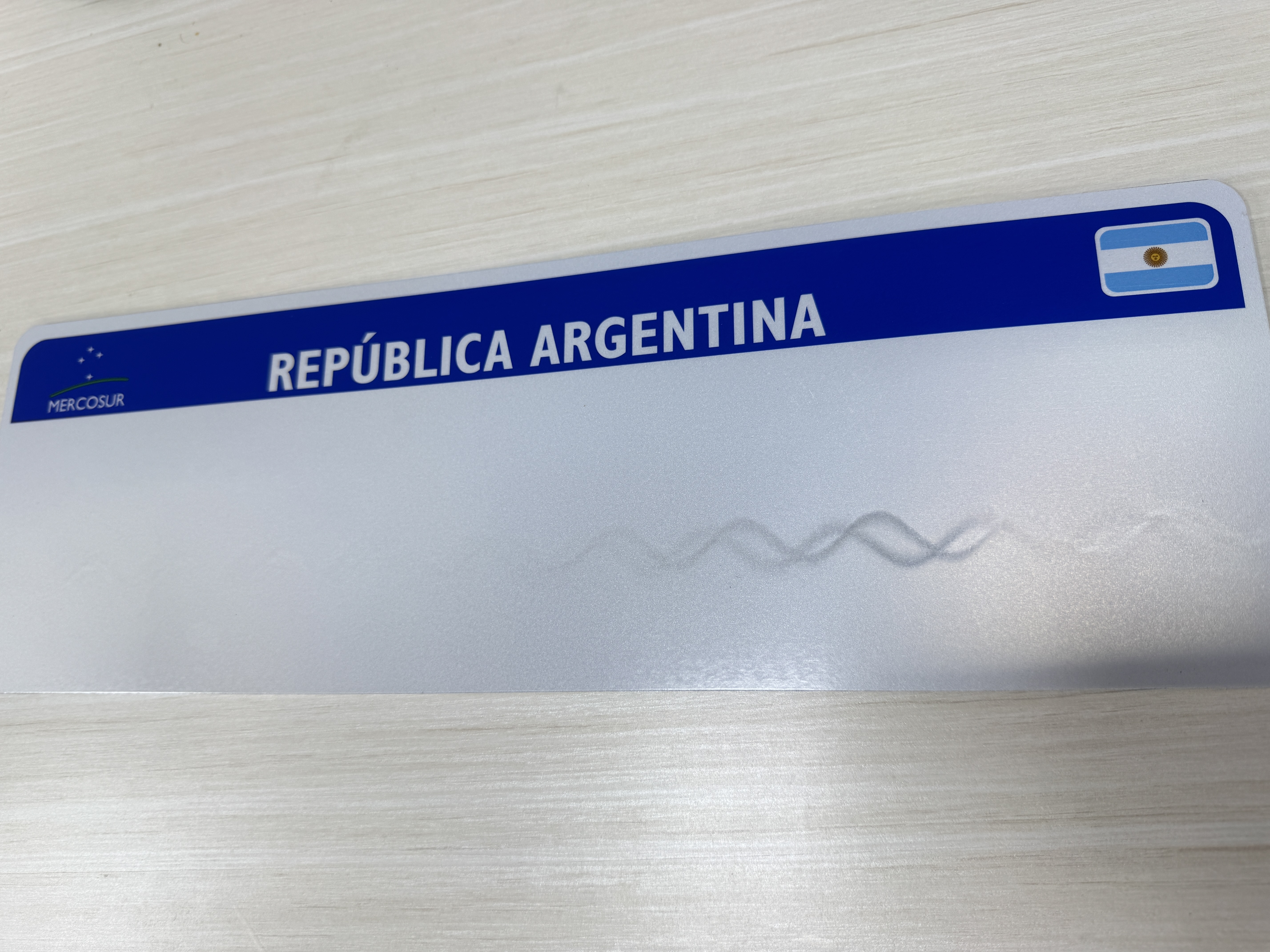 Custom Argentina Car License Plate Reflective Vinyl Number Plate Reflective Film