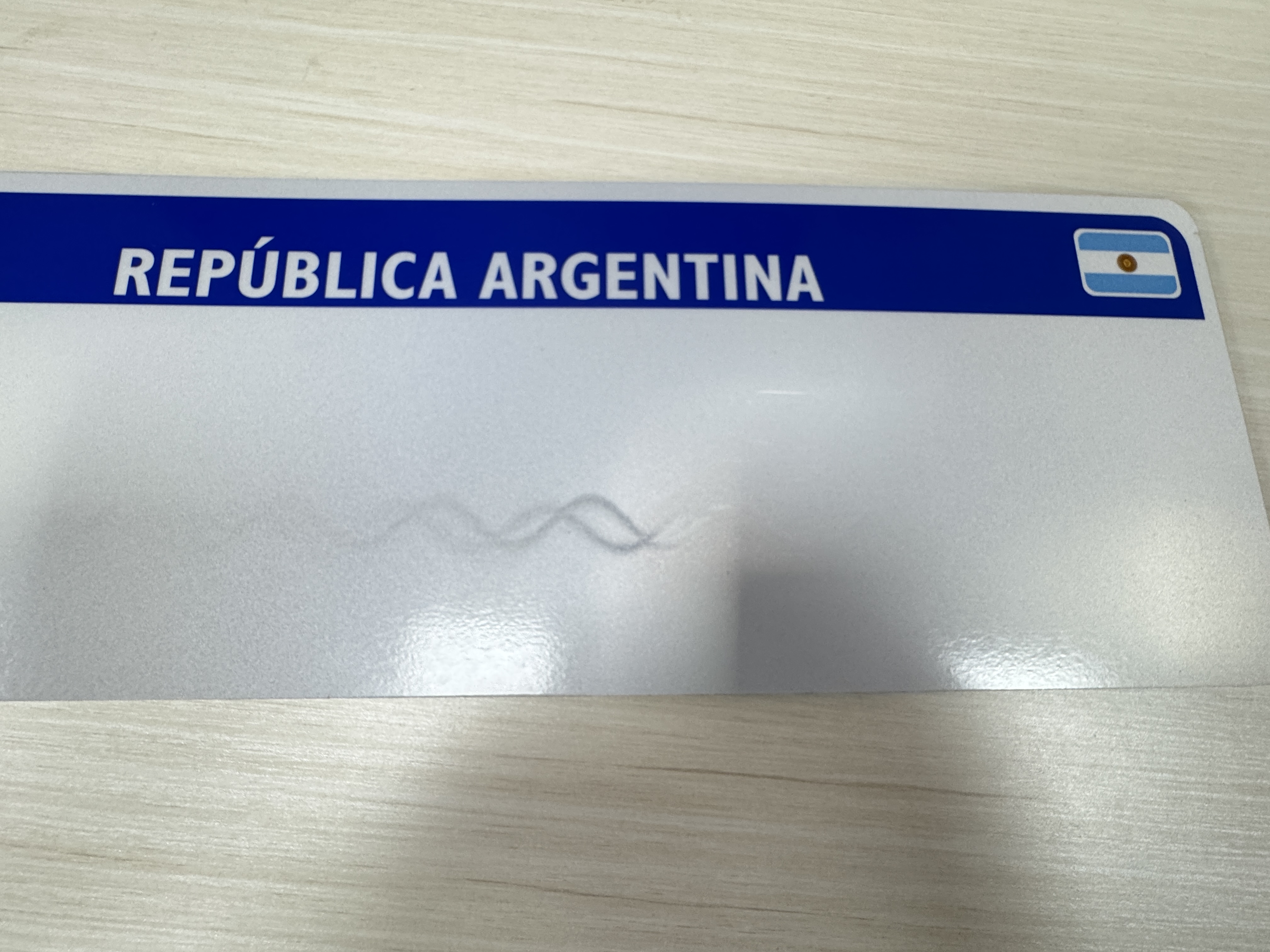 Custom Argentina Car License Plate Reflective Vinyl Number Plate Reflective Film